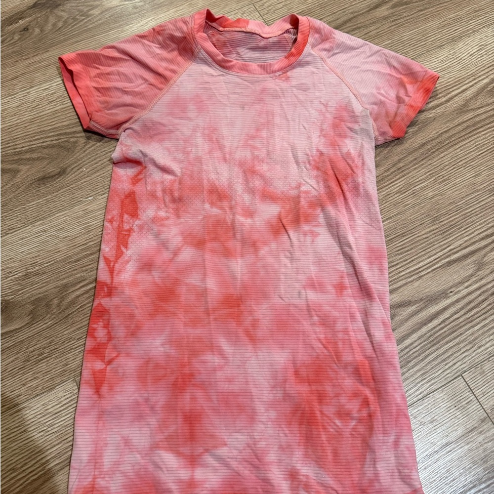 lululemon athletica Pink Tie-Dye Short Sleeve Tee
